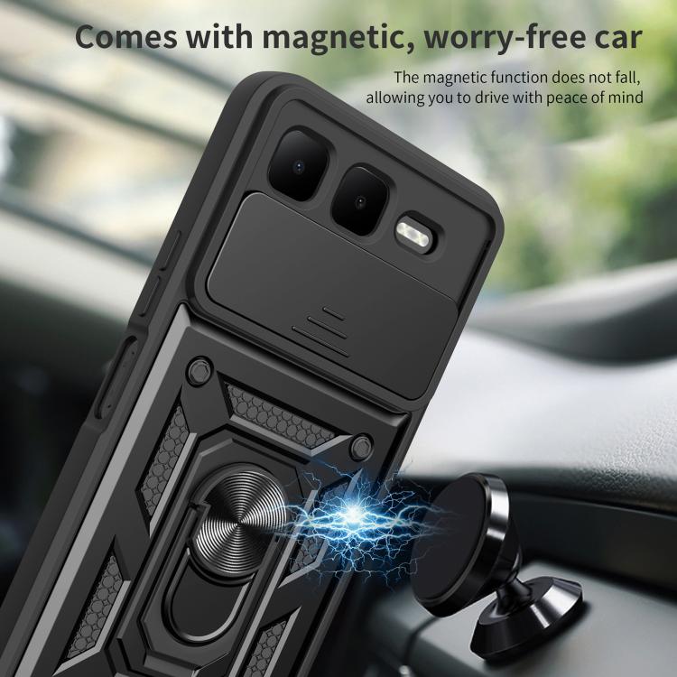 For Infinix Smart 10 Plus 4G Sliding Camera Cover Design TPU+PC Phone Case(Blue) - free shipping - PMC TechLife - Order now!