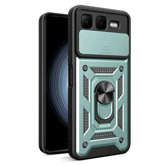For Infinix Smart 10 Plus 4G Sliding Camera Cover Design TPU+PC Phone Case(Green) - free shipping - PMC Jewellery - Order now!