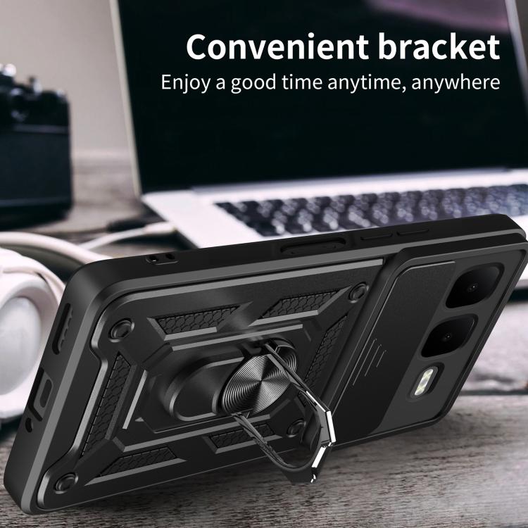 For Infinix Smart 10 Plus 4G Sliding Camera Cover Design TPU+PC Phone Case(Silver) - free shipping - PMC TechLife - Order now!