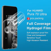 For Huawei Pura 70 Ultra 2pcs imak Curved Full Screen Hydrogel Film Protector