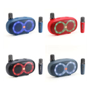 T&G TG542 LED Flash Wireless Bluetooth Karaoke Speaker with Microphone(Royal Blue)