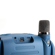 T&G TG542 LED Flash Wireless Bluetooth Karaoke Speaker with Microphone(Royal Blue)