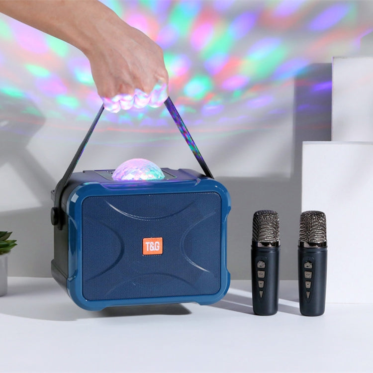 T&G TG543 Colorful Integrated Handheld Karaoke Wireless Bluetooth Speaker(Blue) - free shipping - PMC Jewellery - Order now!