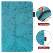 For Honor Pad X9 / X8 Pro Tree Life Series Embossed Leather Tablet Case(Lake Blue)