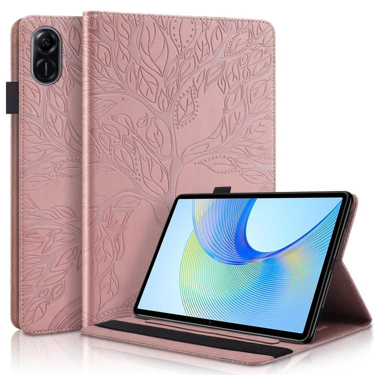 For Honor Pad X9 / X8 Pro Tree Life Series Embossed Leather Tablet Case(Rose Gold) - Honor by PMC TechLife | Online Shopping South Africa | PMC TechLife | Buy Now Pay Later Mobicred