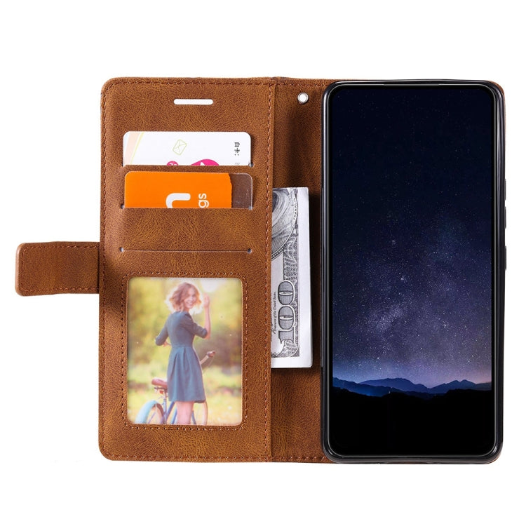 For iPhone 16 Pro Skin Feel Splicing Leather Phone Case(Brown) - iPhone 16 Pro Cases by PMC TechLife | Online Shopping South Africa | PMC TechLife | Buy Now Pay Later Mobicred