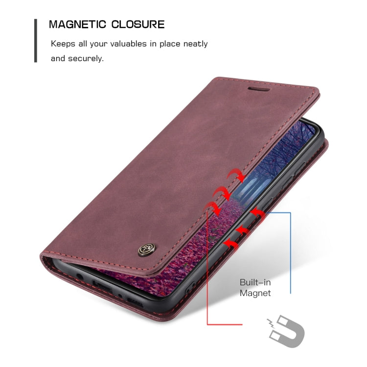 For Samsung Galaxy A31 CaseMe-013 Multifunctional Retro Frosted Horizontal Flip Leather Case with Card Slot & Holder & Wallet(Wine Red) - free shipping - PMC Jewellery - Order now!