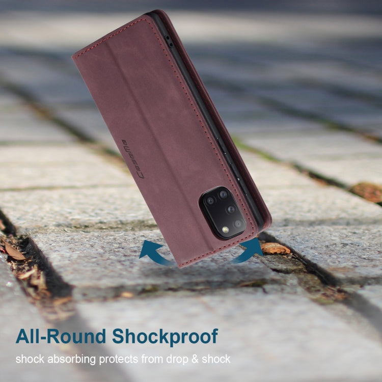 For Samsung Galaxy A31 CaseMe-013 Multifunctional Retro Frosted Horizontal Flip Leather Case with Card Slot & Holder & Wallet(Wine Red) - free shipping - PMC Jewellery - Order now!