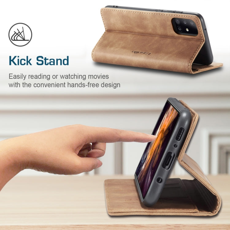 For Samsung Galaxy A31 CaseMe-013 Multifunctional Retro Frosted Horizontal Flip Leather Case with Card Slot & Holder & Wallet(Brown) - free shipping - PMC Jewellery - Order now!