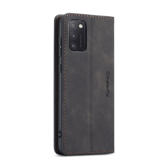 For Samsung Galaxy A41 CaseMe-013 Multifunctional Retro Frosted Horizontal Flip Leather Case with Card Slot & Holder & Wallet(Black)