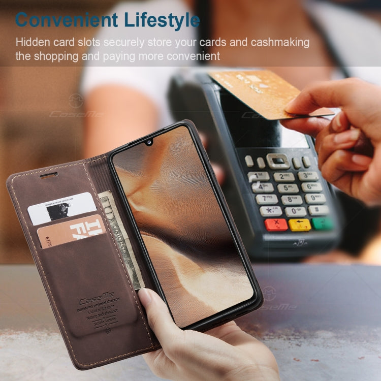 For Samsung Galaxy A41 CaseMe-013 Multifunctional Retro Frosted Horizontal Flip Leather Case with Card Slot & Holder & Wallet(Coffee) - free shipping - PMC Jewellery - Order now!