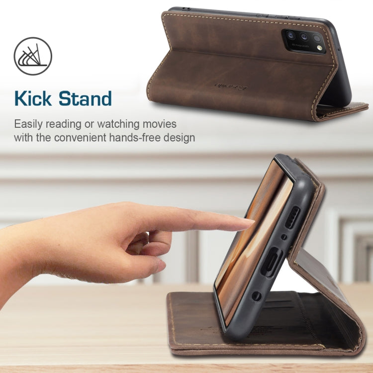 For Samsung Galaxy A41 CaseMe-013 Multifunctional Retro Frosted Horizontal Flip Leather Case with Card Slot & Holder & Wallet(Coffee) - free shipping - PMC Jewellery - Order now!