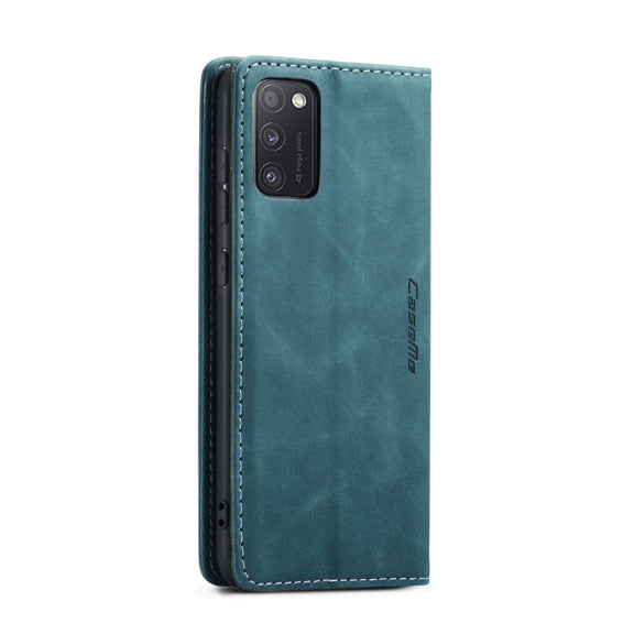 For Samsung Galaxy A41 CaseMe-013 Multifunctional Retro Frosted Horizontal Flip Leather Case with Card Slot & Holder & Wallet(Blue)