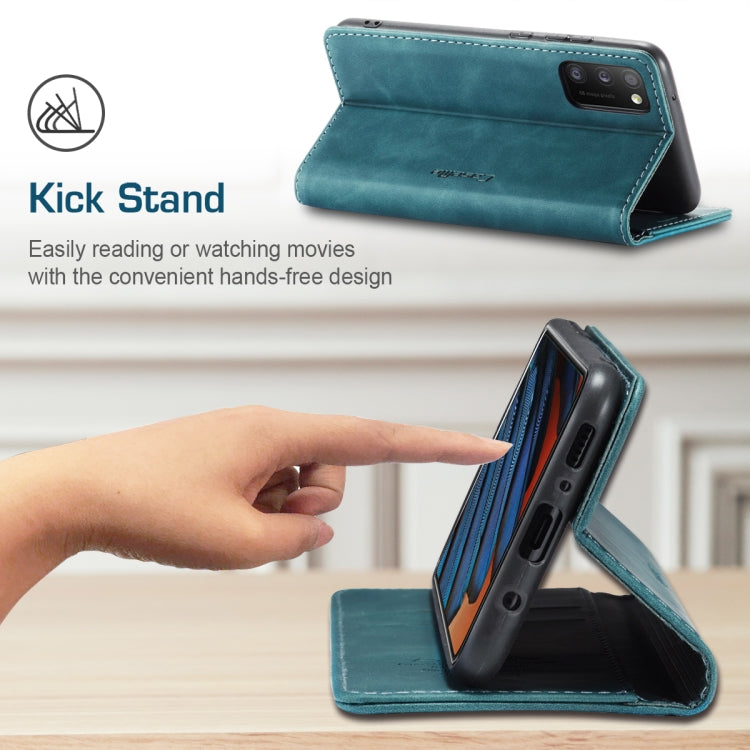 For Samsung Galaxy A41 CaseMe-013 Multifunctional Retro Frosted Horizontal Flip Leather Case with Card Slot & Holder & Wallet(Blue) - free shipping - PMC Jewellery - Order now!