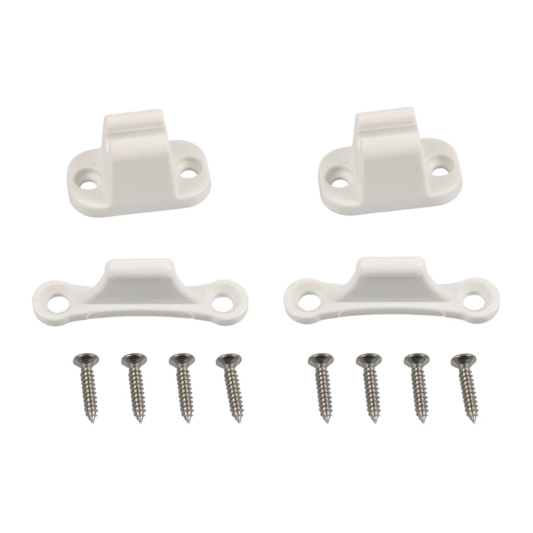 A8624 2 Pair White RV Hatch T-shape Door Fixer Kit with Screws - Locks & Hasps by PMC TechLife | Online Shopping South Africa | PMC TechLife | Buy Now Pay Later Mobicred