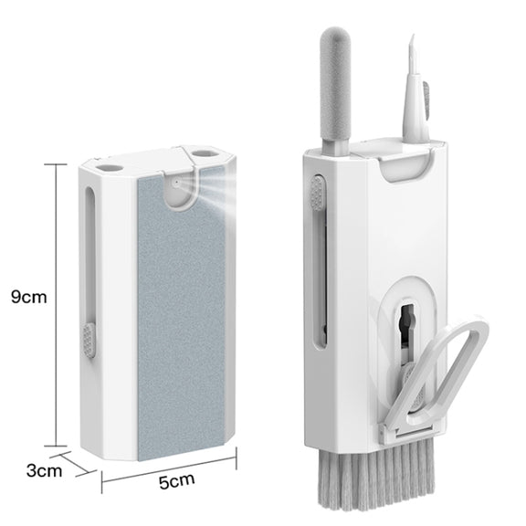 Q8 8 in 1 Multi-Function Headset Cleaning Pen Keyboard Mobile Phone Cleaner(White+Red)