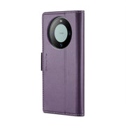 For Huawei Mate 60 CaseMe 023 Butterfly Buckle Litchi Texture RFID Anti-theft Leather Phone Case(Pearly Purple)