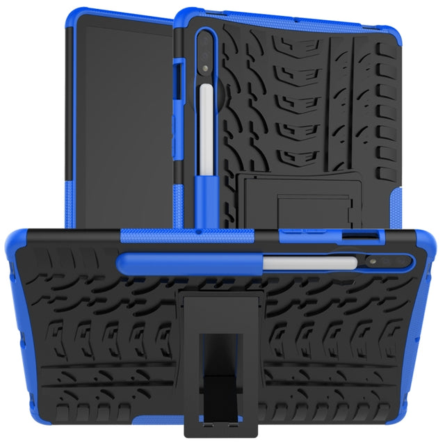 For Samsung Galaxy Tab S9 / S7 / S8 Tire Texture TPU + PC Tablet Case(Blue)