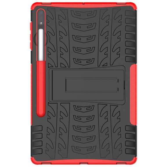 For Samsung Galaxy Tab S9+ Tire Texture TPU + PC Tablet Case(Red)