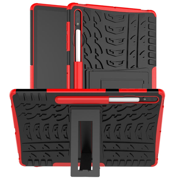 For Samsung Galaxy Tab S9+ Tire Texture TPU + PC Tablet Case(Red)