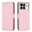 For Xiaomi Redmi K70 / K70 Pro Diamond Lattice Wallet Leather Flip Phone Case(Pink) - K70 Pro Cases by PMC Jewellery | Online Shopping South Africa | PMC Jewellery | Buy Now Pay Later Mobicred