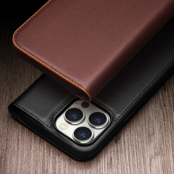For iPhone 15 Plus QIALINO Classic Gen2 Genuine Leather Phone Case(Brown)