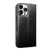 For iPhone 16 Pro QIALINO Classic Genuine Leather Phone Case(Black)