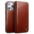 For iPhone 16 Pro QIALINO Classic Genuine Leather Phone Case(Brown) - iPhone 16 Pro Cases by QIALINO | Online Shopping South Africa | PMC TechLife | Buy Now Pay Later Mobicred