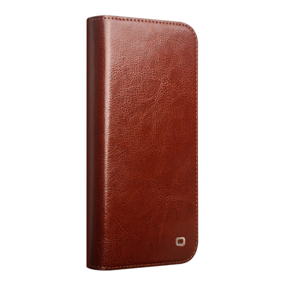 For iPhone 16 Pro QIALINO Classic Genuine Leather Phone Case(Brown)