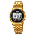 SKMEI 1882 Multifunctional Men 30M Waterproof Luminous Stainless Steel Digital Wrist Watch(Gold White) - free shipping - PMC TechLife - Order now!