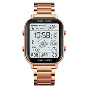 SKMEI 1888 Multifunctional Men 30M Water-resistant Sports Stainless Steel Digital Wrist Watch(Rose Gold)