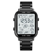 SKMEI 1888 Multifunctional Men 30M Water-resistant Sports Stainless Steel Digital Wrist Watch(Black)