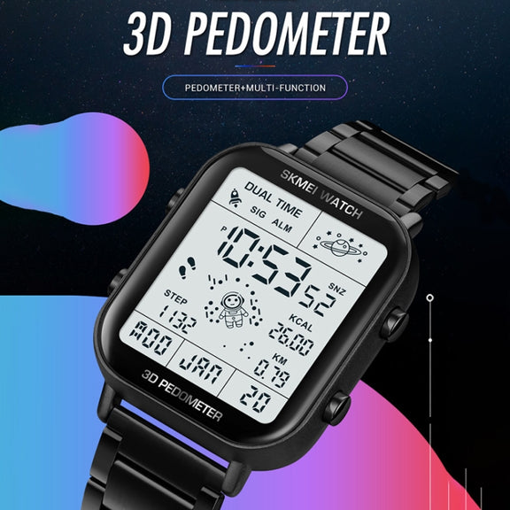 SKMEI 1888 Multifunctional Men 30M Water-resistant Sports Stainless Steel Digital Wrist Watch(Rose Gold)