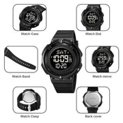 SKMEI 2010 Multifunctional Men 50M Water-resistant Luminous Digital Wrist Watch(Black)