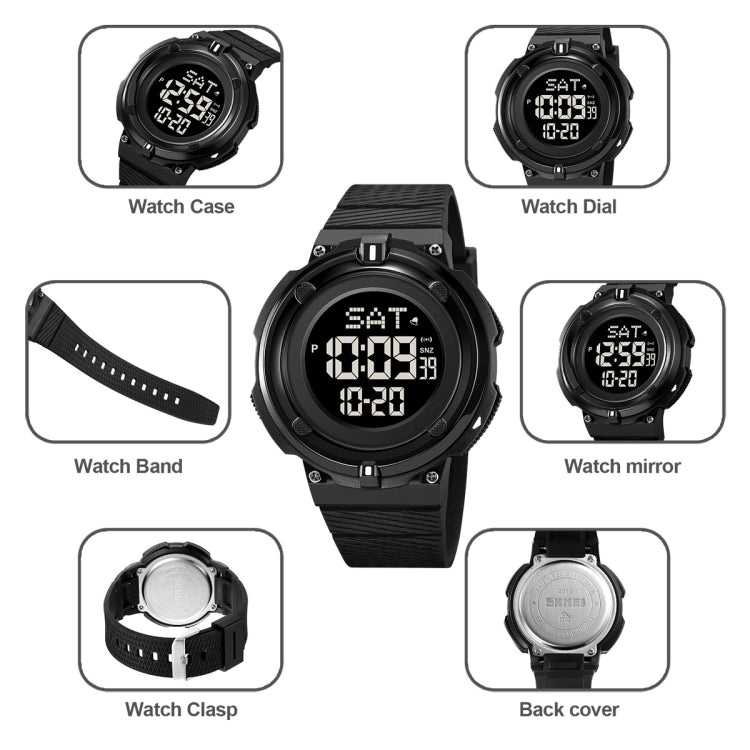 SKMEI 2010 Multifunctional Men 50M Water-resistant Luminous Digital Wrist Watch(Gold)