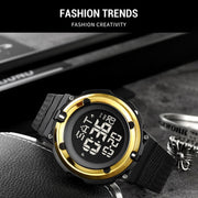 SKMEI 2010 Multifunctional Men 50M Water-resistant Luminous Digital Wrist Watch(Gold)