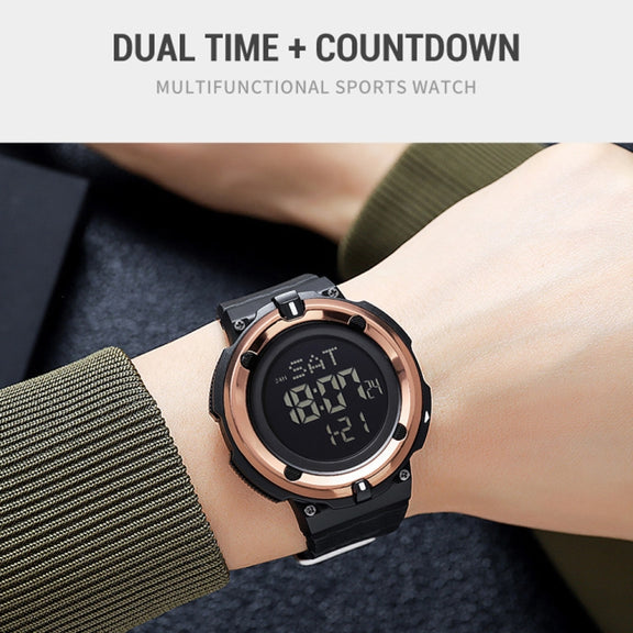 SKMEI 2010 Multifunctional Men 50M Water-resistant Luminous Digital Wrist Watch(Gold)
