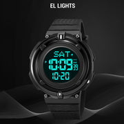 SKMEI 2010 Multifunctional Men 50M Water-resistant Luminous Digital Wrist Watch(Dark Blue)