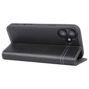 For iPhone 16 GEBEI Top-grain Horizontal Flip Leather Phone Case(Black)