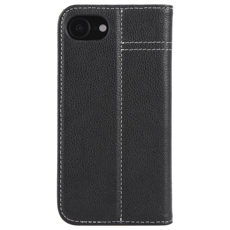 For iPhone 16e GEBEI Top-grain Horizontal Flip Leather Phone Case(Black) - free shipping - PMC Jewellery - Order now!