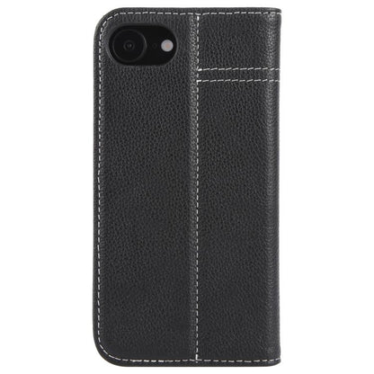 For iPhone 16e GEBEI Top-grain Horizontal Flip Leather Phone Case(Black) - free shipping - PMC Jewellery - Order now!