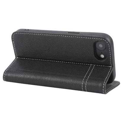 For iPhone 16e GEBEI Top-grain Horizontal Flip Leather Phone Case(Black) - free shipping - PMC Jewellery - Order now!