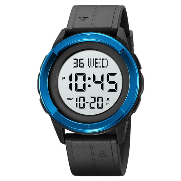 SKMEI 2047 Multifunctional Men 50M Water-resistant Sports Digital Wrist Watch(Blue+White)
