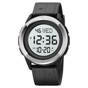 SKMEI 2047 Multifunctional Men 50M Water-resistant Sports Digital Wrist Watch(Silver+White)
