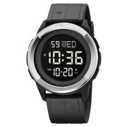 SKMEI 2047 Multifunctional Men 50M Water-resistant Sports Digital Wrist Watch(Silver+Black)