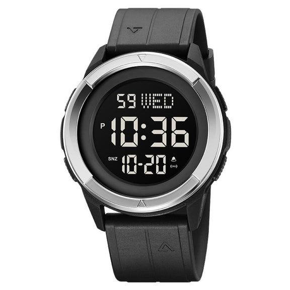 SKMEI 2047 Multifunctional Men 50M Water-resistant Sports Digital Wrist Watch(Silver+Black)