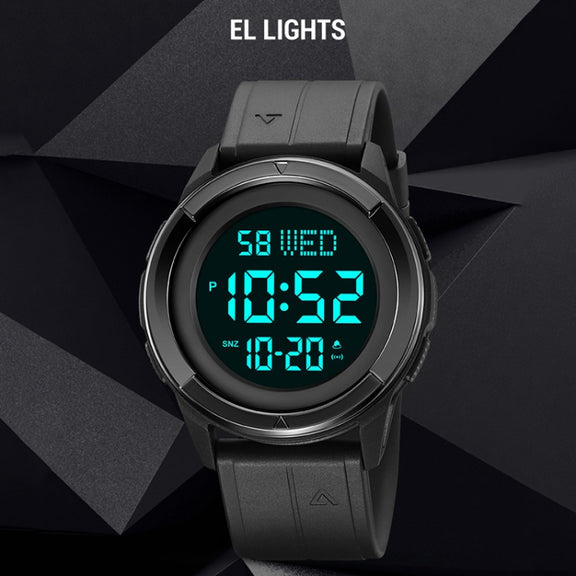 SKMEI 2047 Multifunctional Men 50M Water-resistant Sports Digital Wrist Watch(Silver+Black)