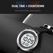 SKMEI 2047 Multifunctional Men 50M Water-resistant Sports Digital Wrist Watch(Blue+White)