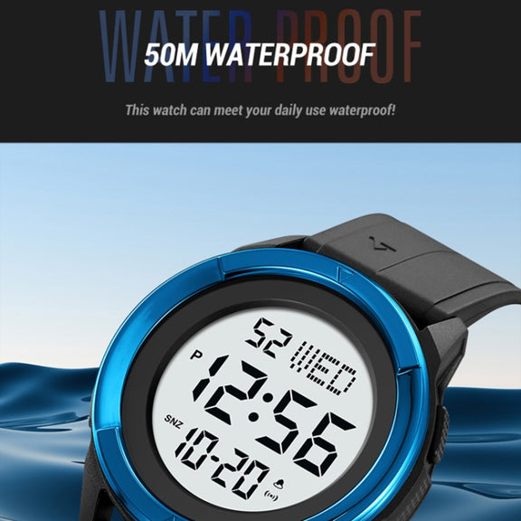 SKMEI 2047 Multifunctional Men 50M Water-resistant Sports Digital Wrist Watch(Silver+White)