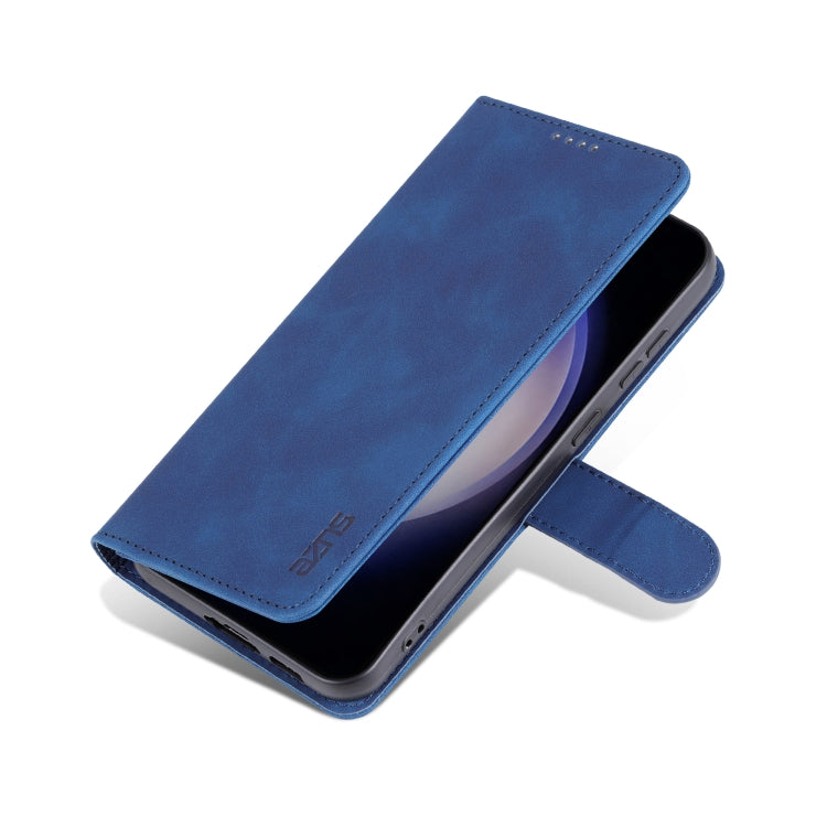 For Samsung Galaxy S24 5G AZNS Skin Feel Calf Texture Flip Leather Phone Case(Blue)